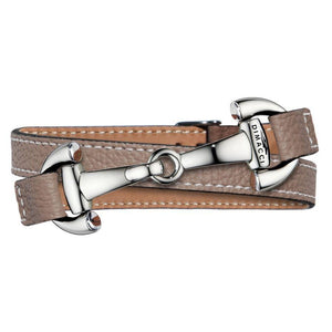 ALBA Armband Dimacci Taupe Silber