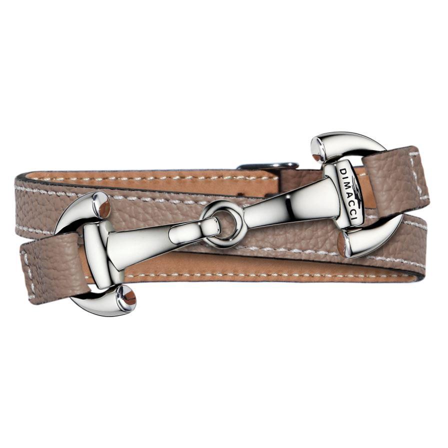 ALBA Armband Dimacci Taupe Silber 