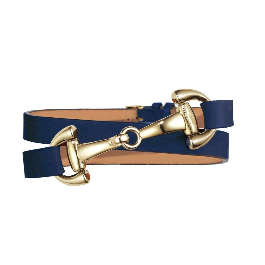 PREFERITO Dimacci blu navy placcato oro 