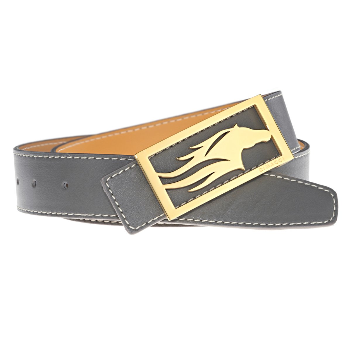 GÜRTEL Dimacci S (85cm) Grau Vergoldet