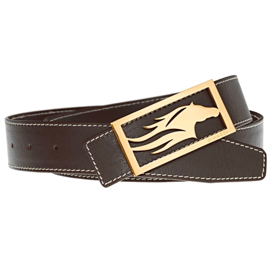 GÜRTEL Dimacci S (85cm) Mokka Vergoldet